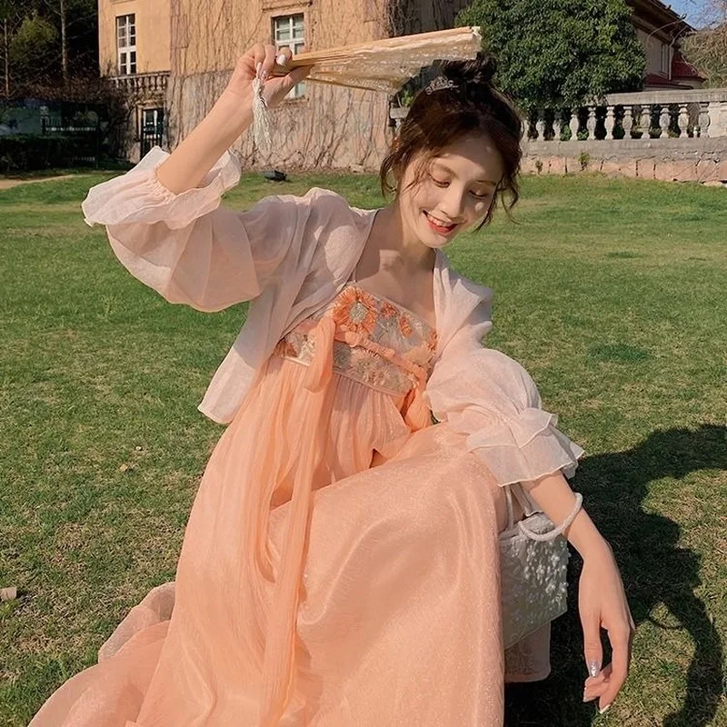 Винтажное элегантное платье на бретельках женское шифоновое кружевное с высокой