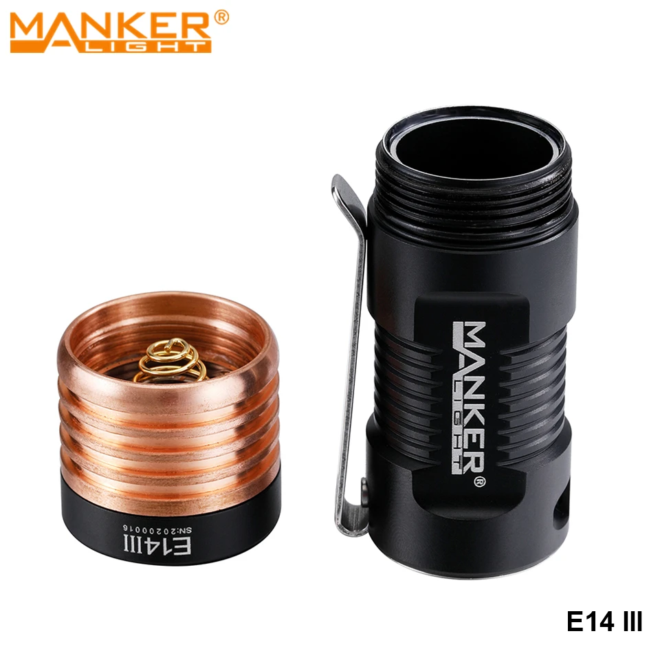 Verkaufen Manker E14 III 4000 Lumen Samsung LED EDC Camping Taschenlampen High Power Taschenlampe Licht Mit Wiederaufladbare USB 18350 Batterie