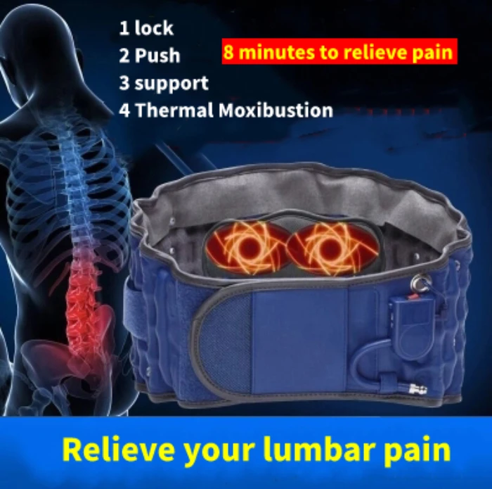 Electric heating  portable lumbar traction belt massager waist protect Thermal moxibustion lumbar traction device