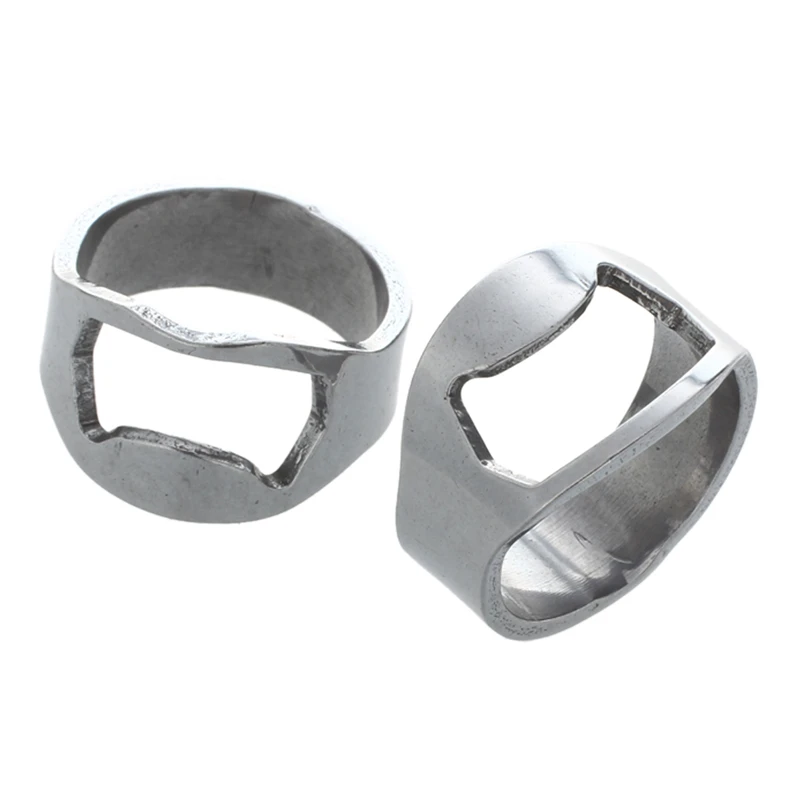 

2x stainless steel finger ring bottle opener beer bottle opener