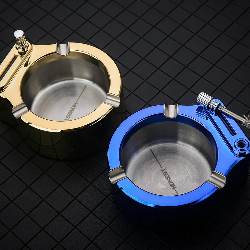 

Creative Magnesium Match Ashtray Metal Hold 3 Pcs Smoking Supplies Office Accessories Gift for Him(Kerosene Is Not Included)