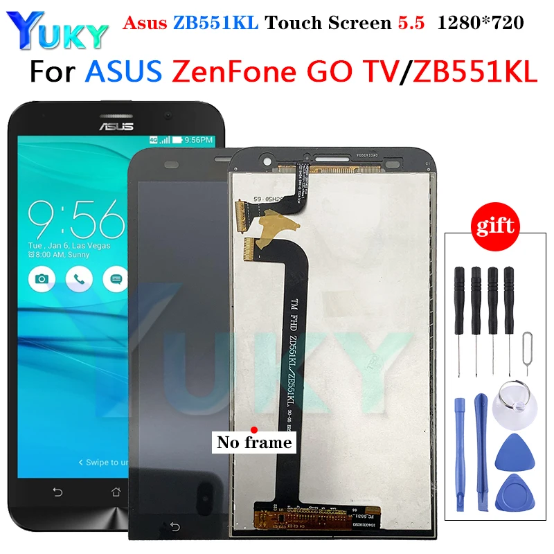 

WEIDA 5.5"For ASUS Zenfone G0 TV ZB551KL X013D X013DB X013DC X013 LCD Display Touch Screen Digitizer Frame Assembly 100% Tested