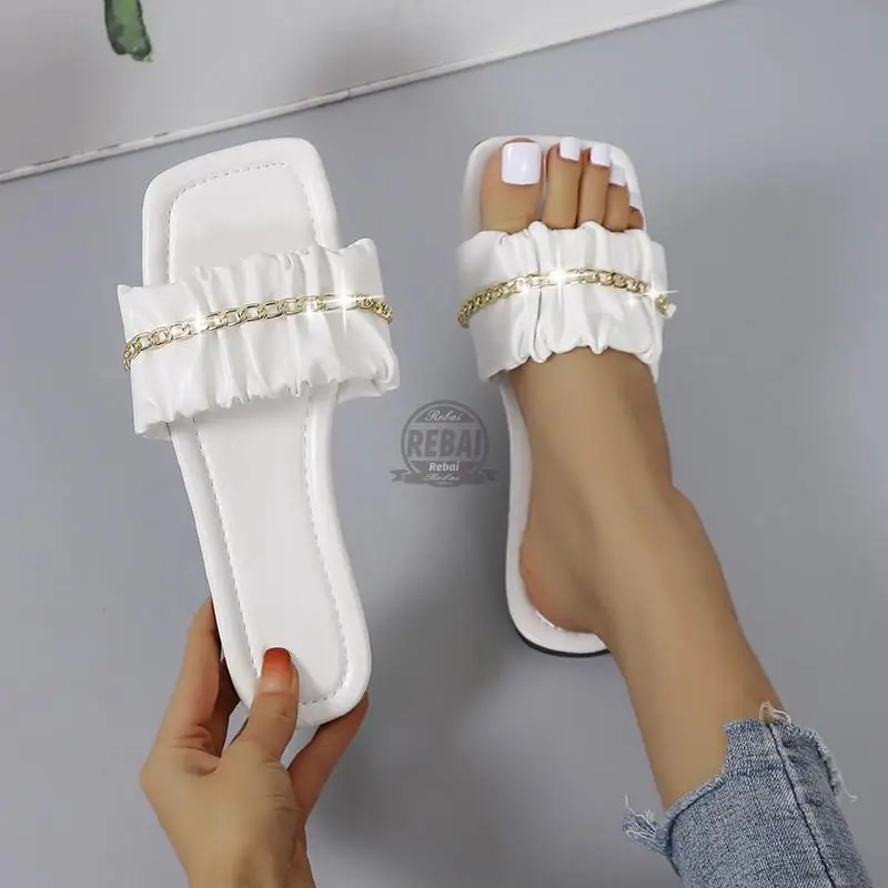 

Женские шлепанцы, Новинка лета 2022, модные однотонные сандалии для отдыха с открытым носком, универсальная удобная модная женская обувь