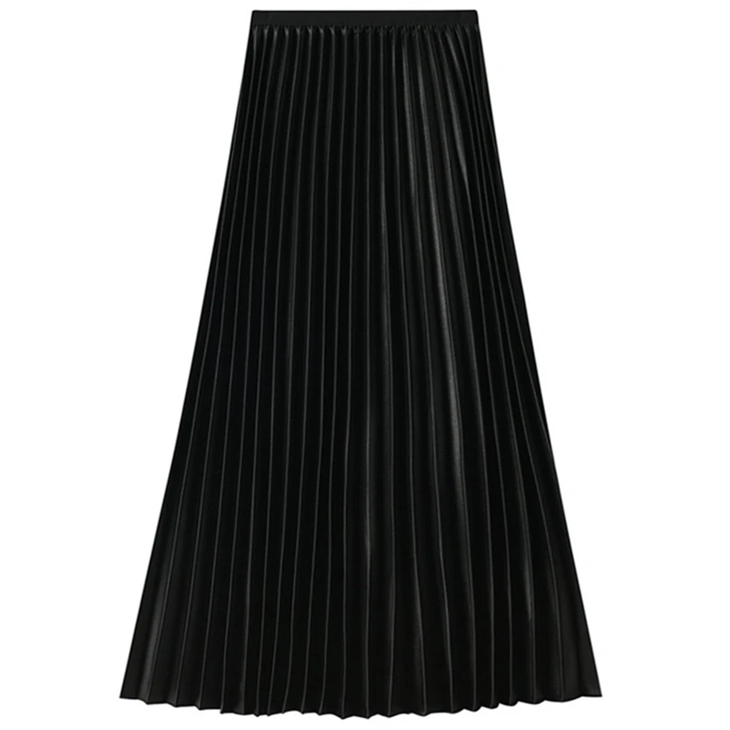 

Neophil High Waist Pleated Sequined Women Winter Skirts Velvet Vintage Shining Ankle Length Big Hem Fashion A-Line Skirts S9212