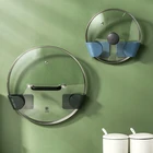 Портативный Пот Крышка держатель настенный подвесной держатель для Pan для крышек кастрюль шкаф-органайзер для кухни Пластик инструмент кухонный стеллаж для хранения