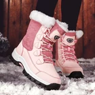 Женские ботинки, водонепроницаемая зимняя обувь, женские зимние ботинки, сохраняющие тепло ботильоны на платформе, зимние ботинки с толстым мехом на каблуке, Botas Mujer 2021