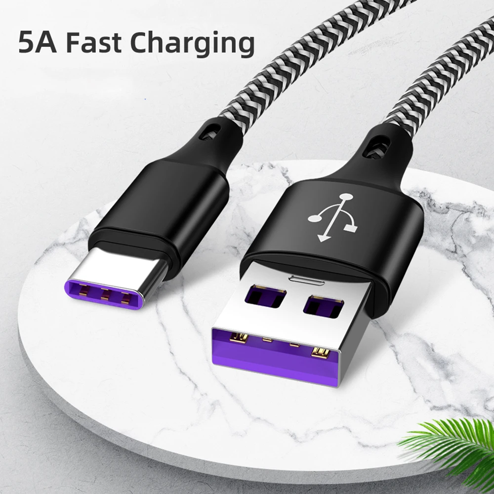 5A Тип C супер быстрый зарядный кабель для передачи данных Huawei Mate 10 9pro USB Xiaomi