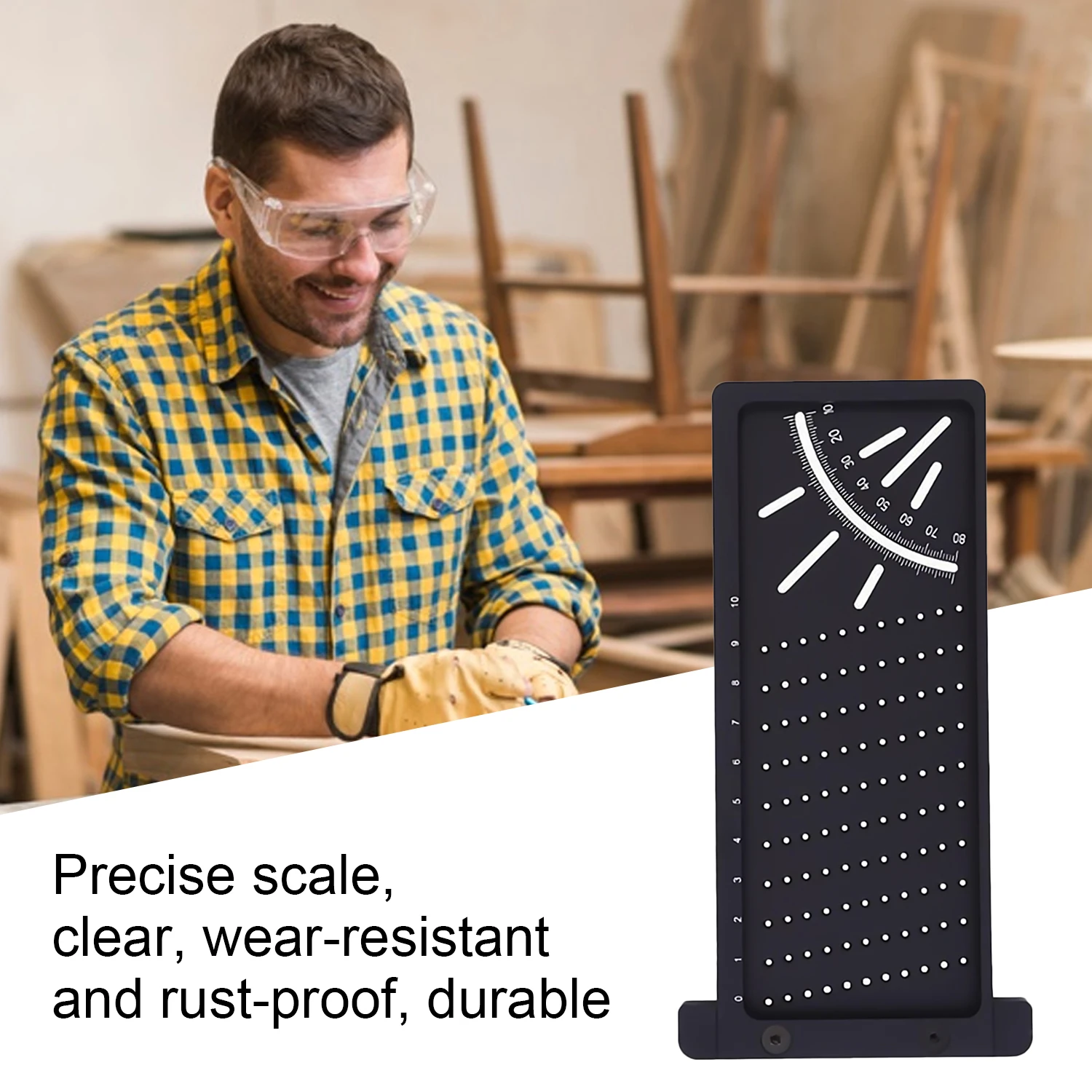 Многофункциональная 3D измерительная угловая линейка квадратного размера