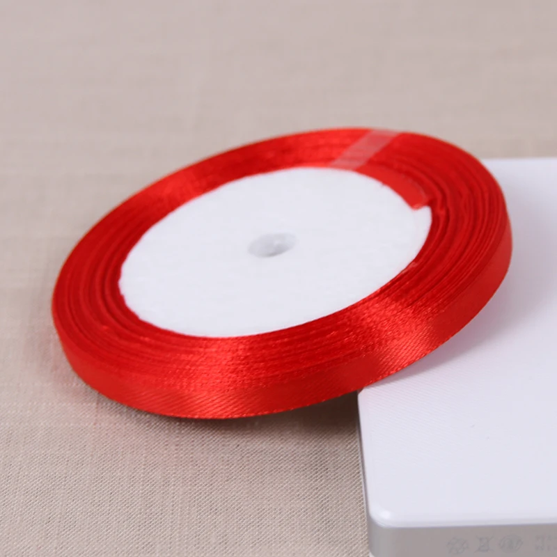 Красные атласные ленты Рождество Хэллоуин свадьба день рождения подарочная