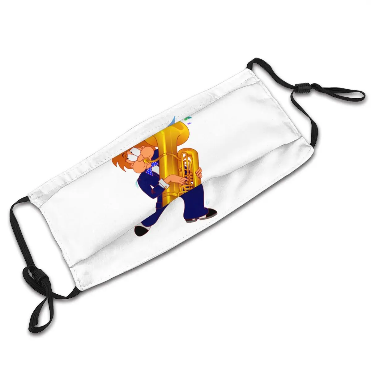 

Tuba Mouth Face Mask Tuba Player Facial Mask with 2 Filters Fashion Adult Funny Mask