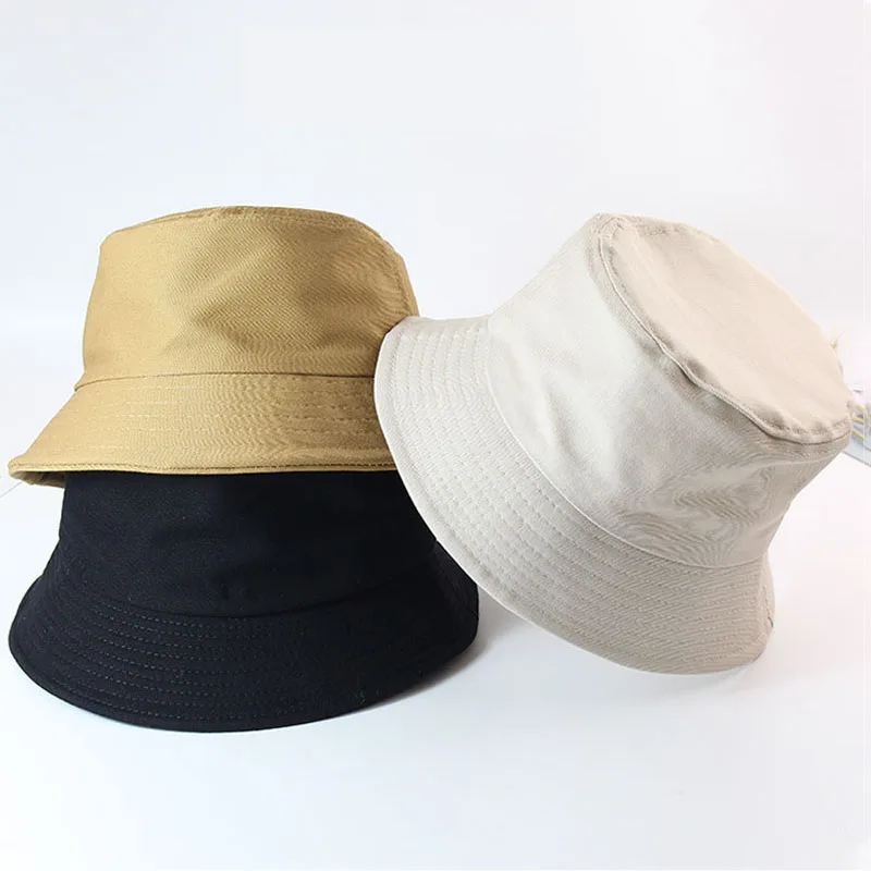 

2022 New Solid Unisex Bucket Hat Collapsible Sunscreen Women Hat Outdoor Travel Cycling Caps Fishermen Hats Hip Hop Panama Caps