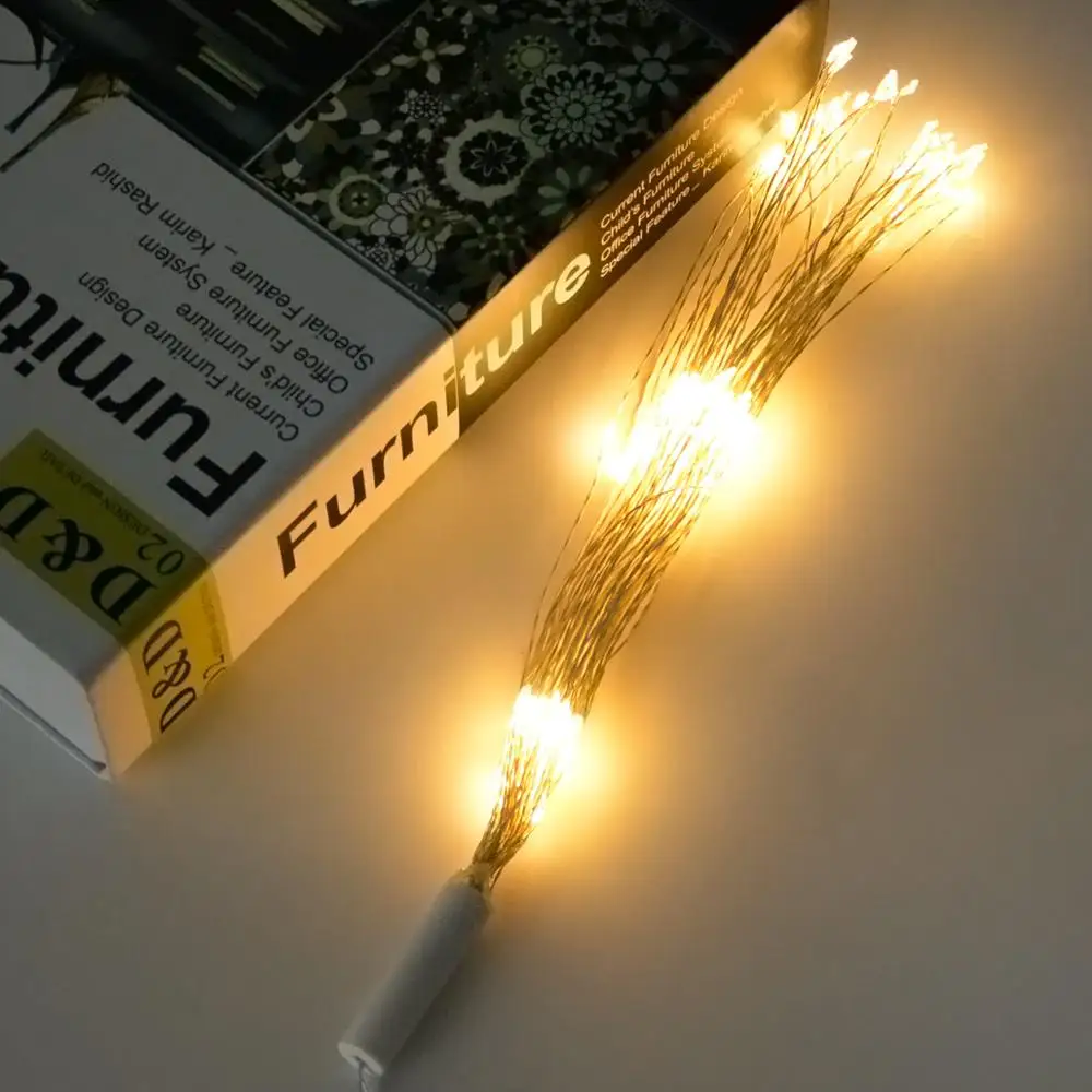 DIY фейерверк гирлянда на солнечной энергии для сада Декоративный букет