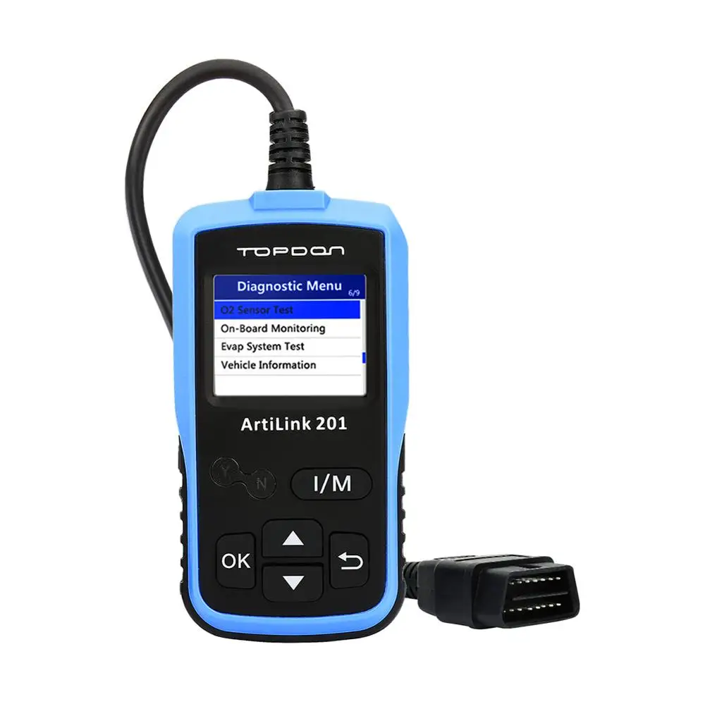 TOPDON arilsink 201 OBD2 автомобильный считыватель кодов полная функция OBD2 AL201 контрольный светильник двигателя(MIL) Live Data Freeze Frame Просмотр данных - Цвет: TOPDON AL201