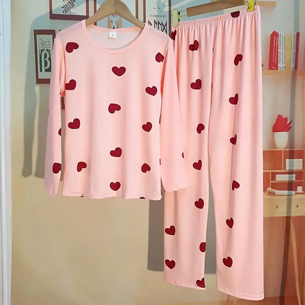 Женский пижамный комплект с героями мультфильмов пижама длинными рукавами брюки