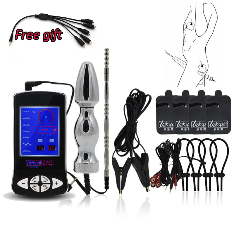 Электрошоковая Анальная пробка вибратор для пениса массажные кольца зажимы