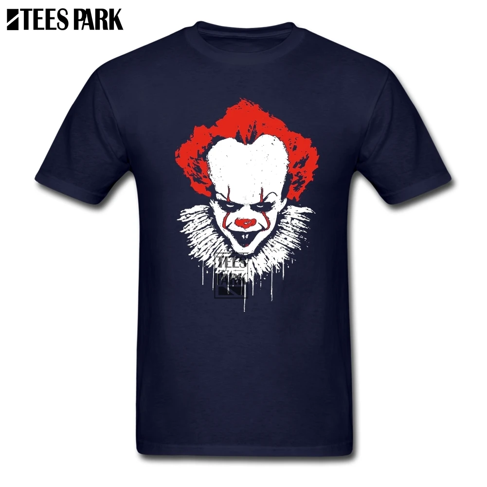 Casual Pennywise It Horror Movie Killer Clown Evil Halloween Funny T Shirts Men's Slim Fit Tee Shirt Hot Sale Men New Released | Мужская