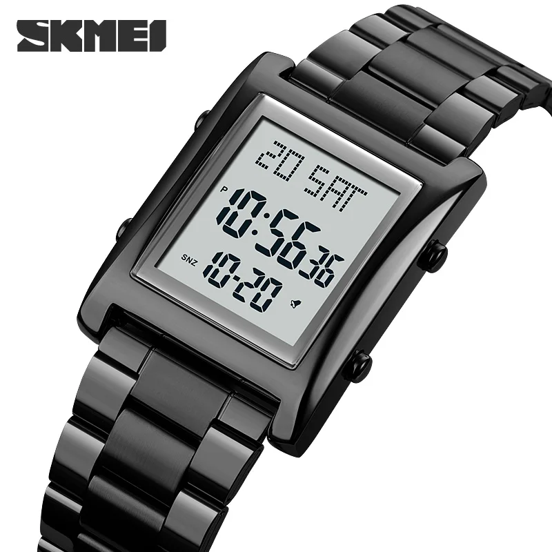 

SKMEI LED Digital Movement Men's Watches 2 time Chrono Calendar Electronic Clock Male Sports Watches Relogio Masculino montre