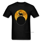 Футболка мужская хлопковая с круглым вырезом, летняя, Черная