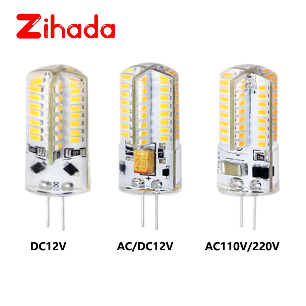 2 шт. G4 светодиодный лампы 3W 5 Вт 3014SMD светильник ручка розетка лампочка DC/AC DC 12 В/220
