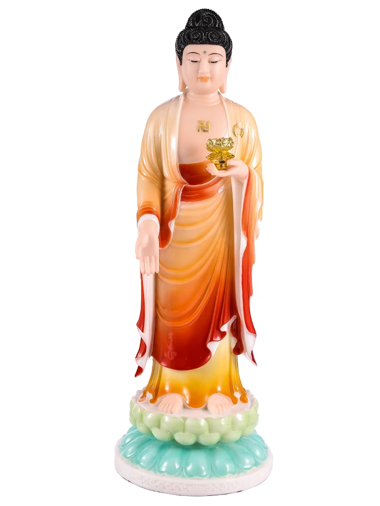 

Гора Putuo, белые нефритовые окрашенные украшения Будды, западные святые три