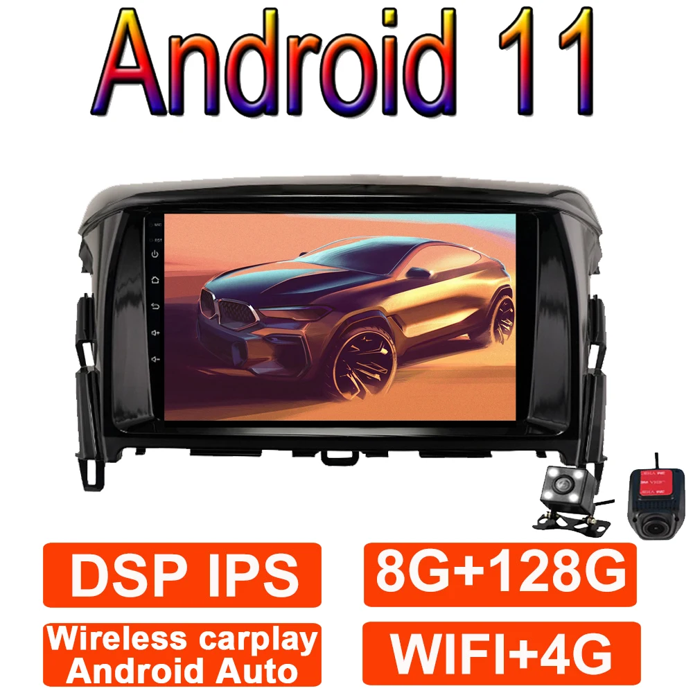 Автомобильная Мультимедийная система плеер на Android 11 с 9 &quotIPS экраном GPS Wi-Fi для