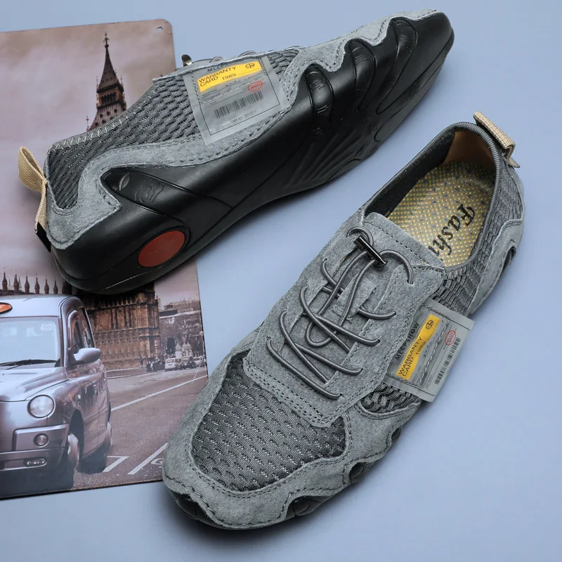 2020 Замшевые мужские кожаные кроссовки модные лоферы без шнуровки летняя