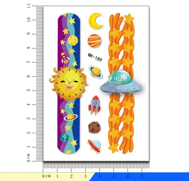 10 шт. татуировки поддельные часы временная татуировка для детей