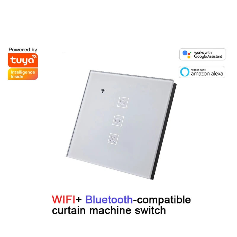 

Tuya Smart US/Europe WiFi+Bluetooth-compatible Mobile Phone Smart Life APP Remote Touch Voice Control Electric Curtain Switch