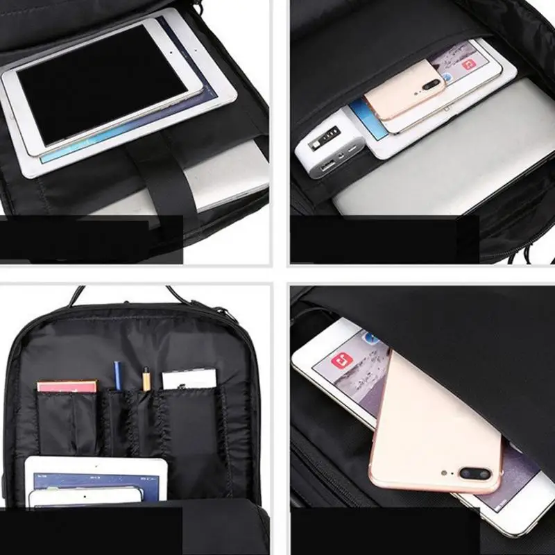 Pui men tiua 2019 Модные мужские школьные Офисные сумки для ноутбука с usb зарядным портом