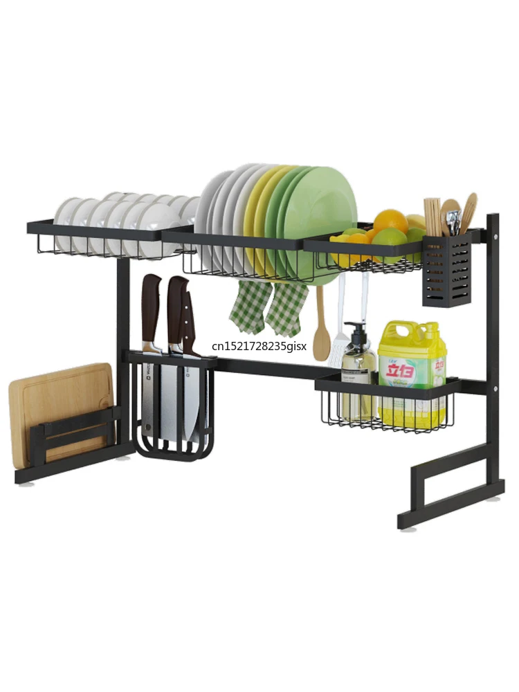 

Stainless Steel Kitchen Rack Sink Dish Rack Drain Bowl Rack Kitchen Supplies Storage Rack