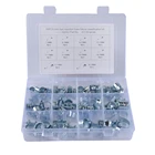 60 шт.компл. автомобиля топливный шланг зажимы для крепления хомута шланга круговая труба из оцинкованной стали с Воздух Вода туб клипы водопроводные трубы крепеж