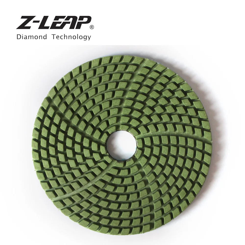 Z-LEAP " 7 шт алмазные полировочные колодки 100 мм черный гранит искусственный кварц шлифовальный диск мокрый спиральный турбошлифовальный круг