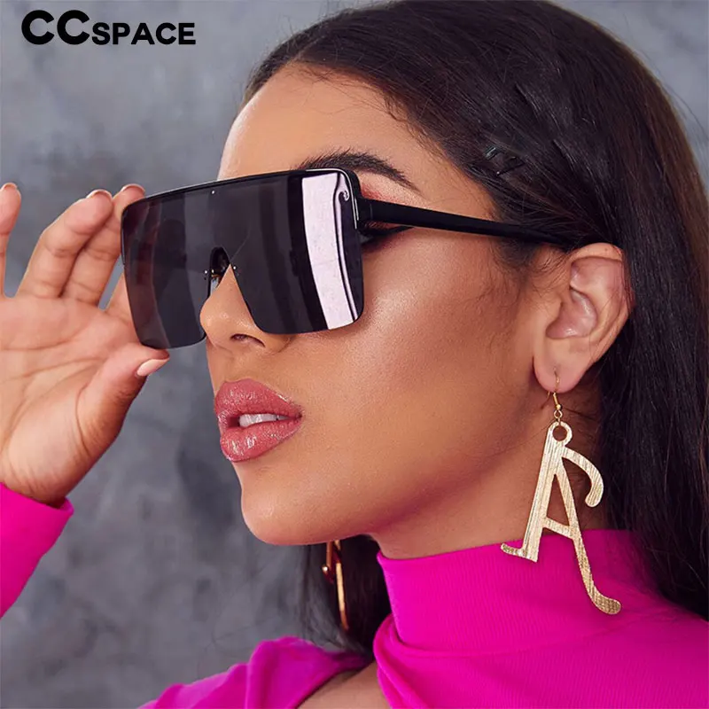 Солнцезащитные очки в полуоправе UV400 для мужчин и женщин большие с одной линзой