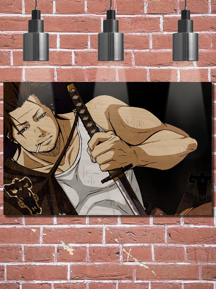 Картина на доске интерьерная лофт декоративная Аниме Черный клевер - 6 | Дом и сад