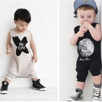 baby boys clothes summer sleeveless letter print vest jumpsuit infant baby boy casual romper jumpsuit outfits clothes