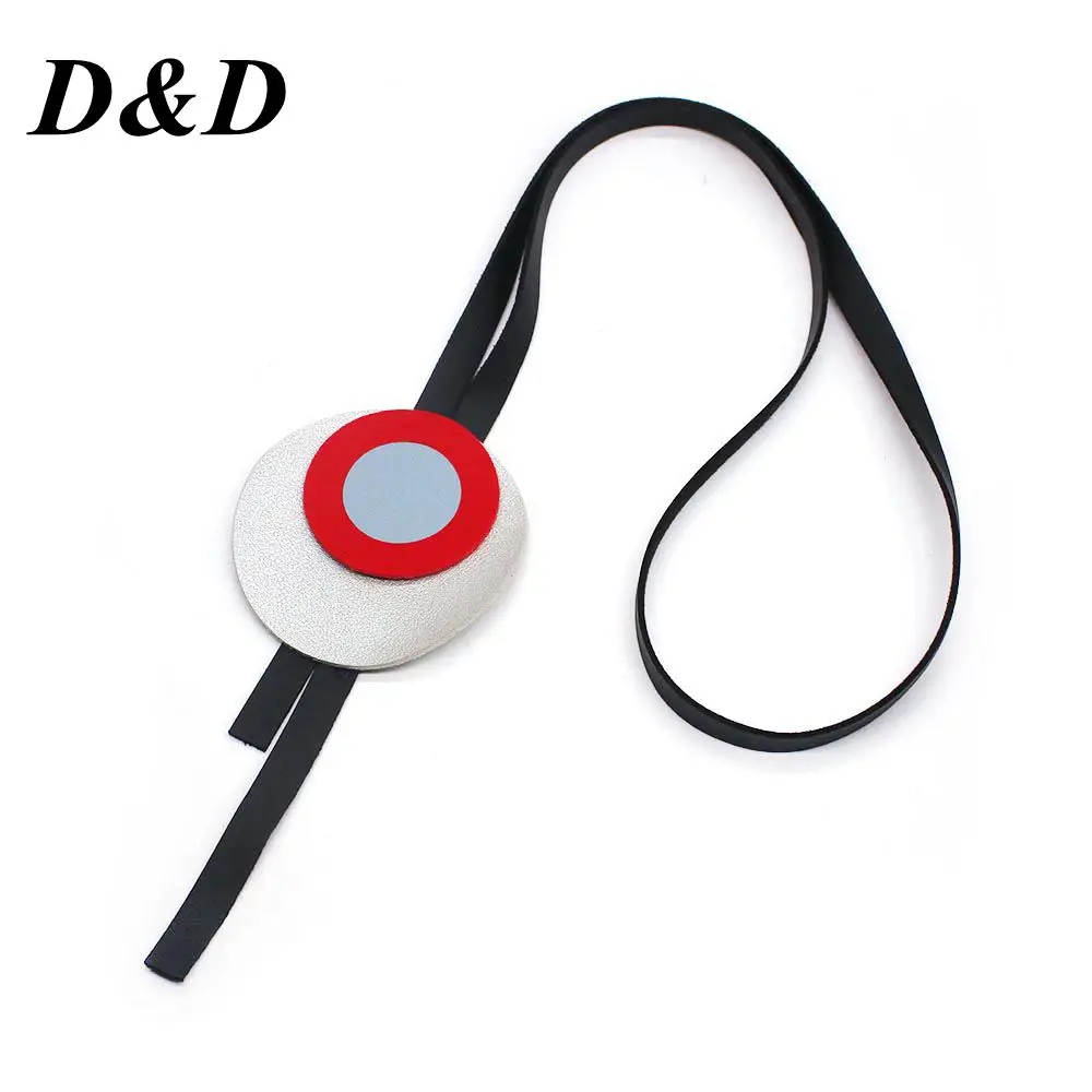 2021 новая Длинная подвеска на шею в виде кожаного ремешка для женщин черный