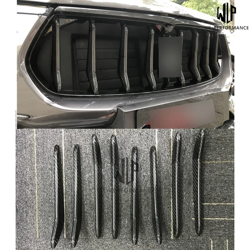 

High Quality Dry Carbon Fiber Grill Accessories Stick-on Car Body Kit For Maserati Levante Car Styling Free shipping