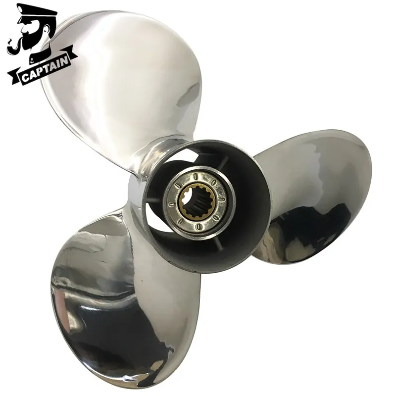 Подвесные двигатели Captain Propeller 11 3/8x12 Fit Mercury из нержавеющей стали 13 зубьев