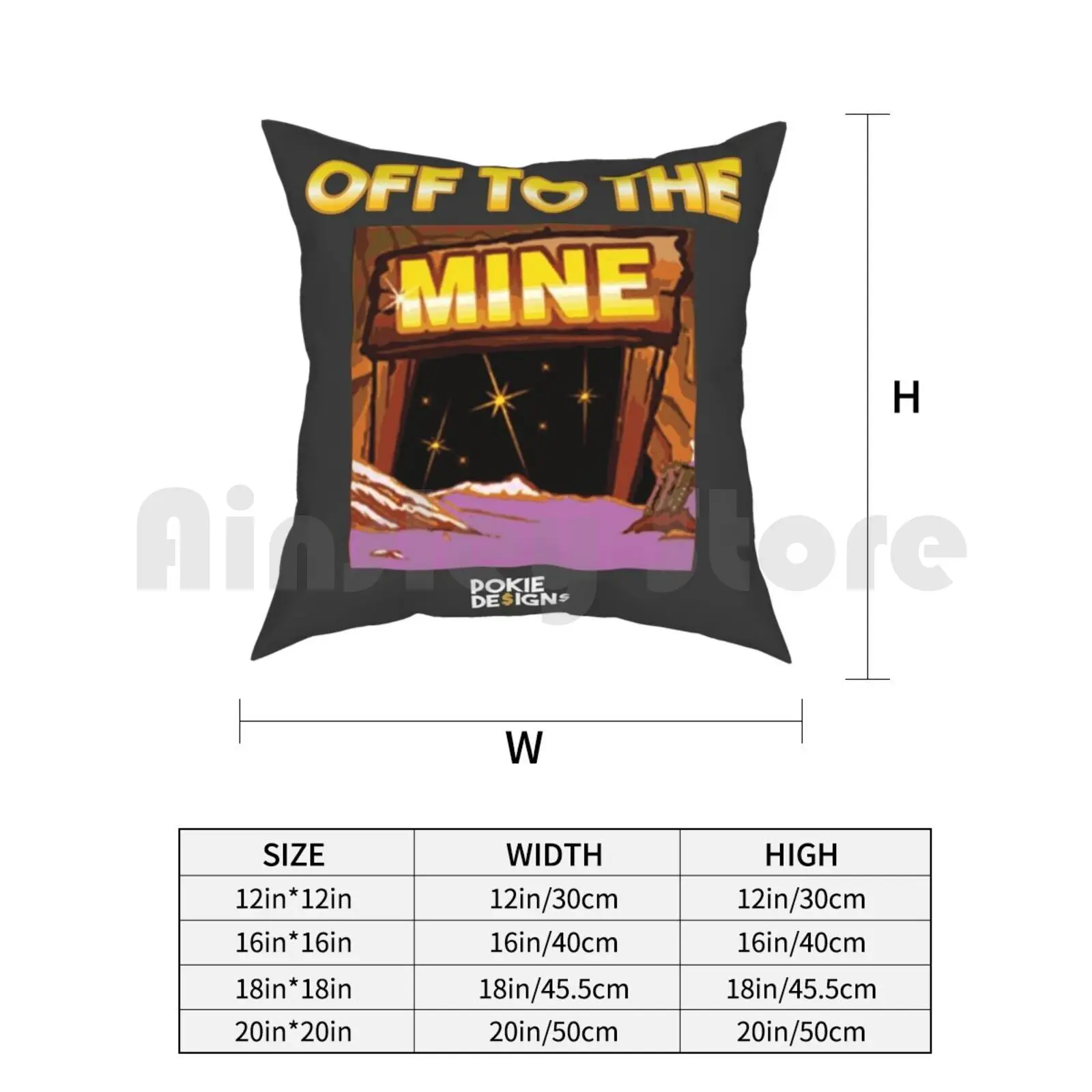 Off To The Mine графический дизайн-покеки дизайн подушки Чехол напечатанные дома
