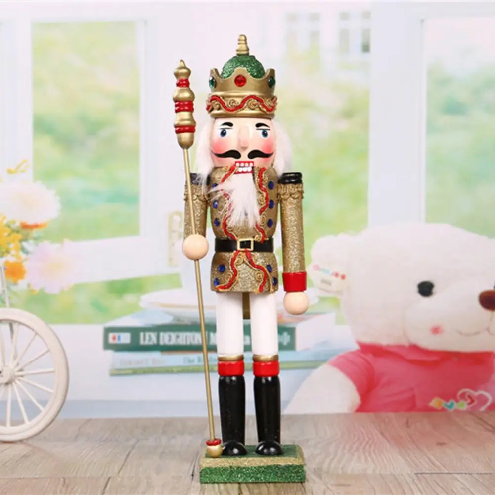 Рождественское украшение подарок 30 см деревянный расписной Щелкунчик кукольный