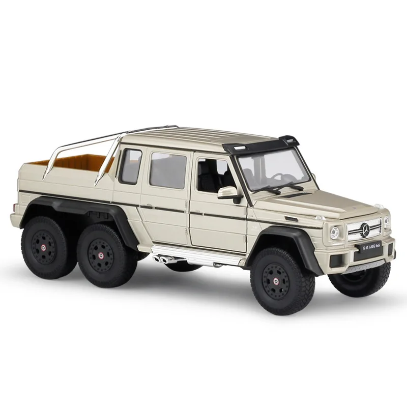 

WELLY 1:24 Mercedes-Benz G63 AMG 6X6 Alloy Luxury Vehicle Diecast Pull Back Cars Model Toy Collection Xmas Gift