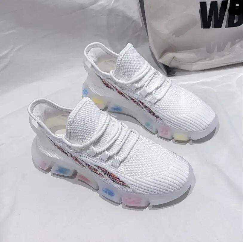 

New listing hot sale Spring and summer women Flying line running shoes Breathable sports shoes DAA02