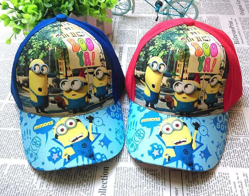 Бейсболка с мультяшным маленьким желтым человеком Детская кепка аниме