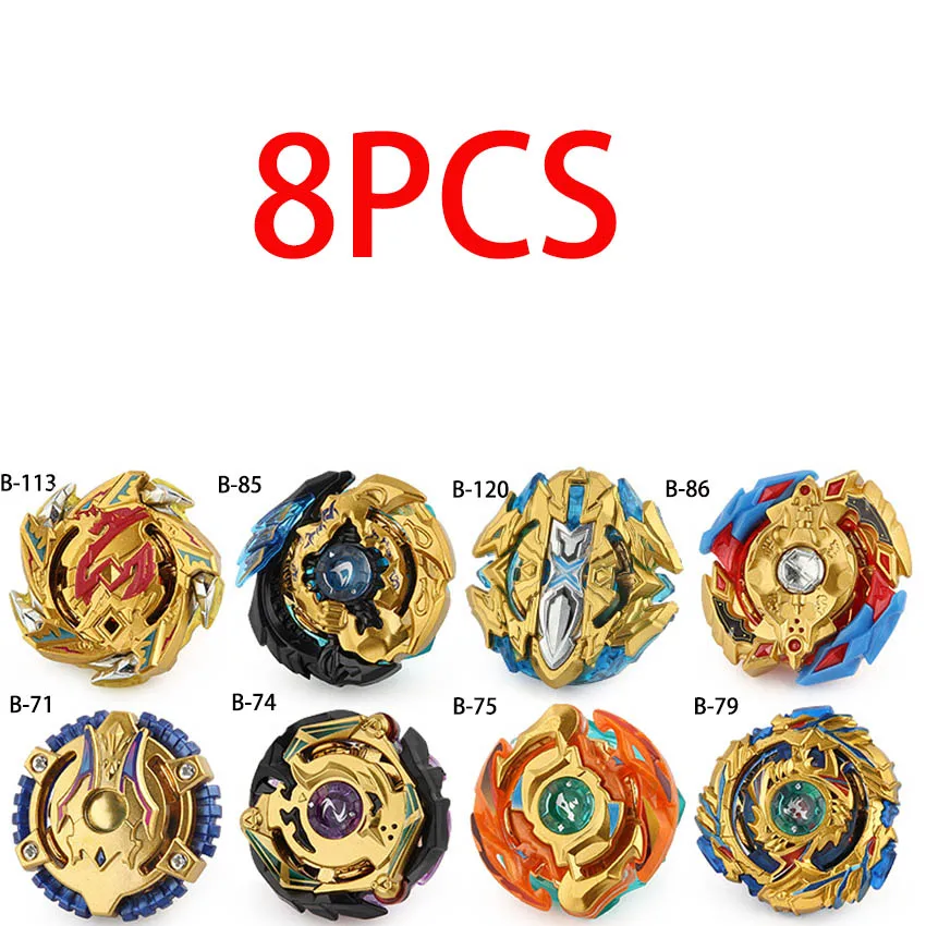 8pcs Новая комбинация Beyblade Burst набор игрушек Beyblades Арена Bayblade Metal Fusion 4D с пусковым устройством спиннинг топ игрушки - Цвет: 8pcs