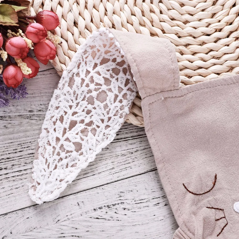 Baby Bodysuit Khaki Lovely Rabbit Ears Girl Onesie Bodysuits New Born Newborn Clothes Funny Dropshipping | Детская одежда и обувь