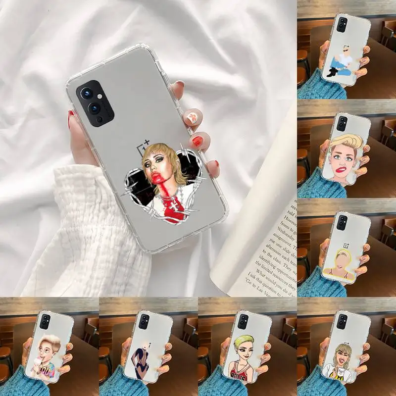 

Miley Cyrus cartoon sexy Phone Case Transparent For OnePlus 9 8 7 7t 8t Oppo find X3 X2 reno5 Vivo X60 X50 Pro MeiZu 17 16XS