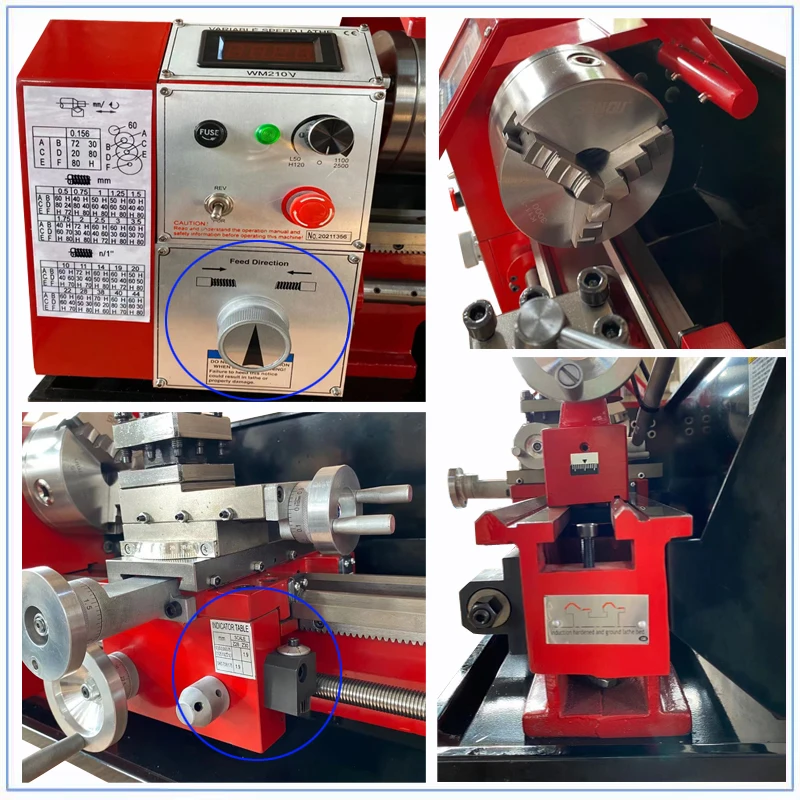 1100W Brushless Motor WM210-G Mini Lathe 38mm Spindle hole Left&ampRight Thread Making Machine | Инструменты