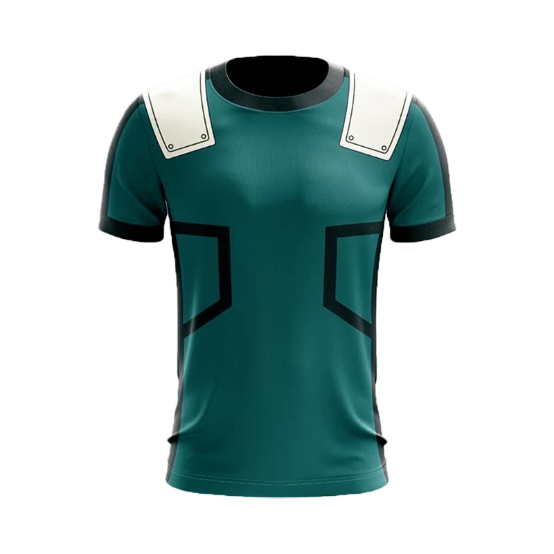 T-shirt Аниме «Мой герой» Academy All Might Boku no Hero Academy Asui Tsuyu Косплей Костюм Футболка Толстовка брюки униформа - Цвет: T-shirt