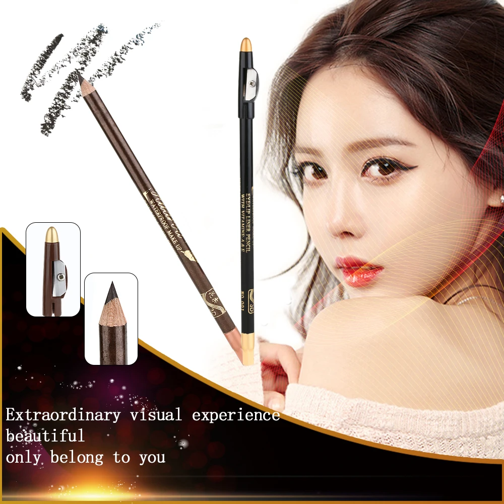 Модный длинный женский карандаш для бровей подводка глаз коричневого или