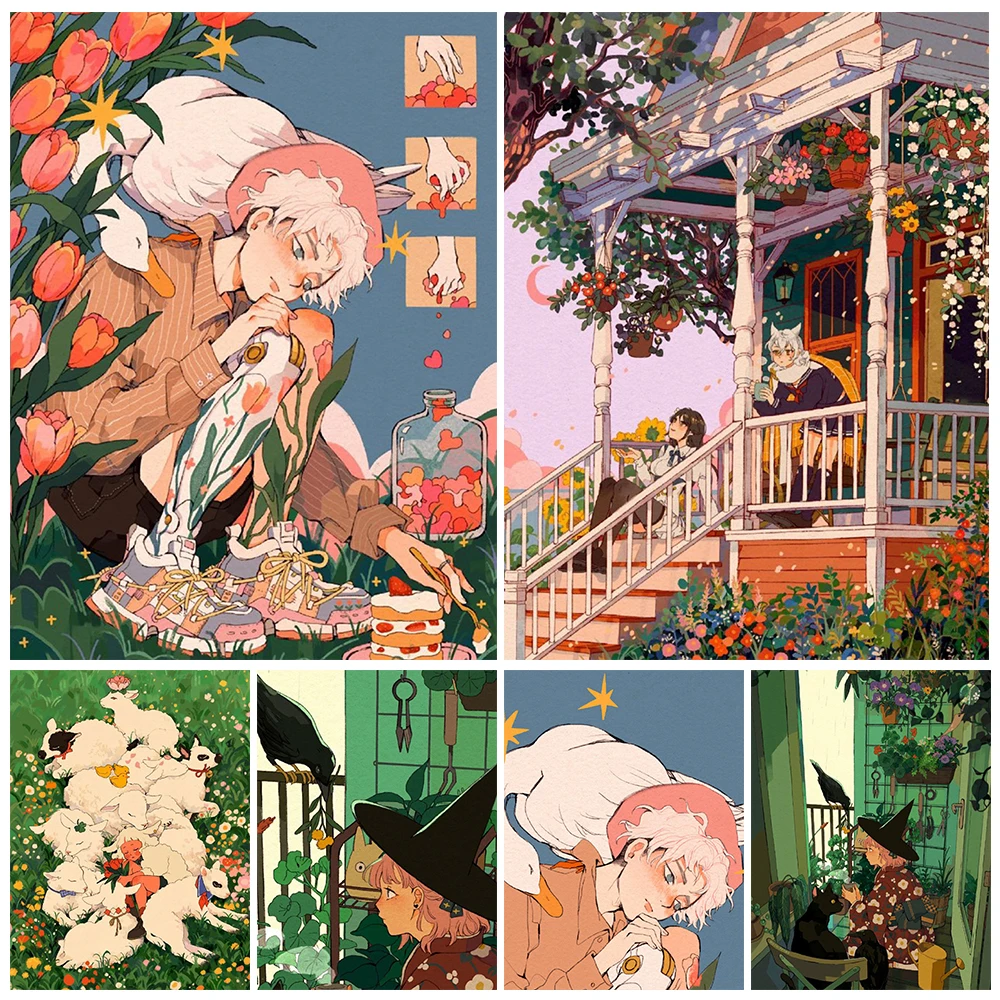 

Diamond Painting 5D DIY Character Animal Illustration Rhinestone Three-dimensional Mosaic Decoration Painting Can Be Customized